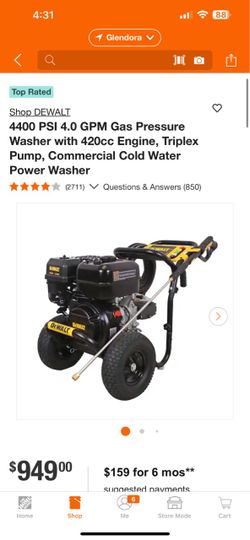 DEWALT 4400 PSI Gas Pressure Washer