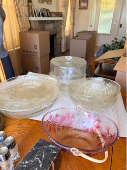 Glass platters/bowls