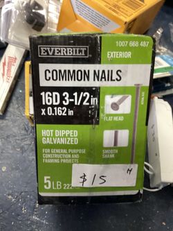 Everbilt 16D 3-1/2 in Common Nails 5 LB