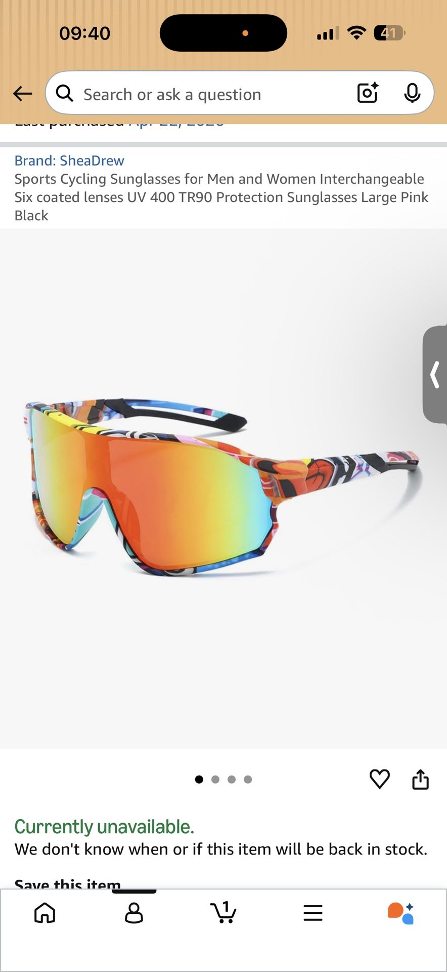 Sports Cycling Sunglasses for Men and Women Interchangeable Six coated lenses UV 400 TR90 Protection Sunglasses Large Pink Black