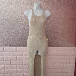 M/L Knit Beige Nude Top