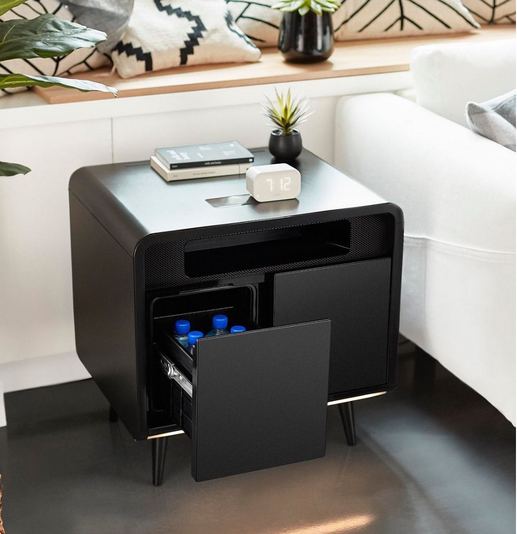 Smart Storage Side Table with Cooling Drawer