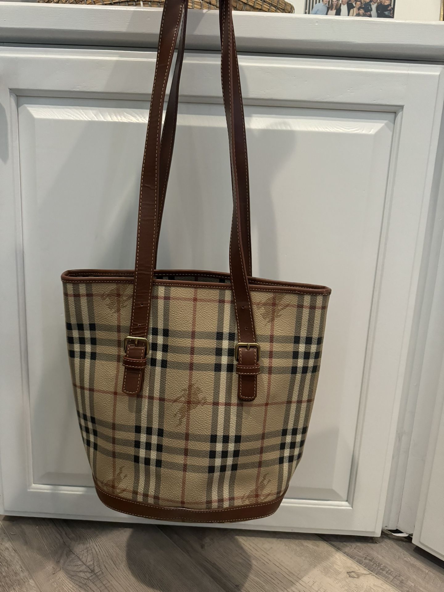 Burberry Haymarket Bucket Bag