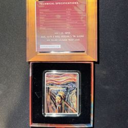 2024 1 oz Proof Samoa Silver Girl with a Pearl Earring x The Scream 
