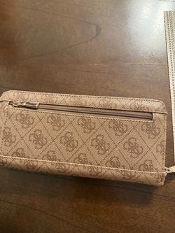 Guess Monogram Zip-Around Wallet Wristlet