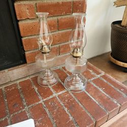 Antique Clear Glass Kerosene Lamps