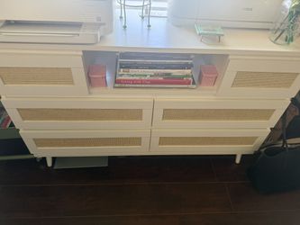 Dresser for Bedroom with 6 Drawers, Natural Wood 