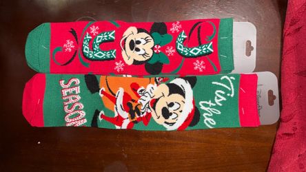 Disney Parks Mickey & Minnie Christmas Socks