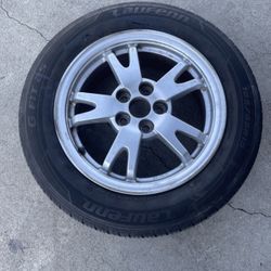 1 — 185/65r15 5x100 5x3.94 Stock Toyota Prius Celica Matrix Impreza Wheel Rim Good 80% Treads Tire