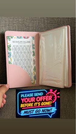 100 Envelope Challenge Savings Binder Pink
