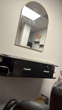 Hair salon shelf