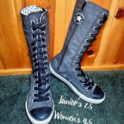 RARE Converse All Star Calf Knee High Junior 2.5/Women 4.5