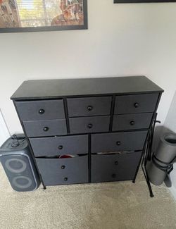 Drawer Dresser, Fabric Tower