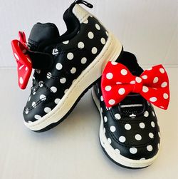 Disney Minnie Mouse Toddler Girls Court Sneakers Size 3