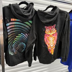 Lot Of 2 Into The AM Men's Sz Large  Graphics Print Hoodie Sweatshirt