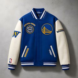 Golden state warriors leather jacket
