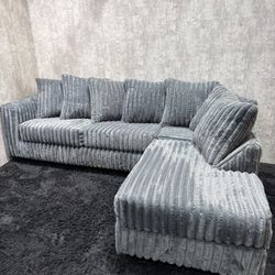 New In Box Need Gone Asap Fluffy Sectional Couch $10DOWN 