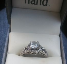 Sterling Silver cubic zirconia ring size 7