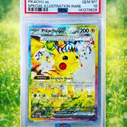 PSA 10 Pikachu Ex SIR Surging Sparks 