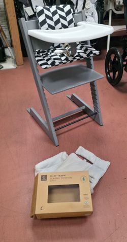 Stokke Tripp Trapp wooden convertible high chair