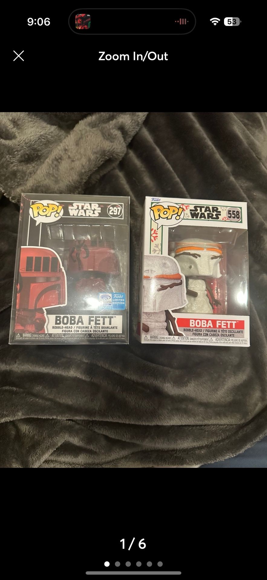 Boba fett funko pop #297 (WonderCon limited edition) and #558