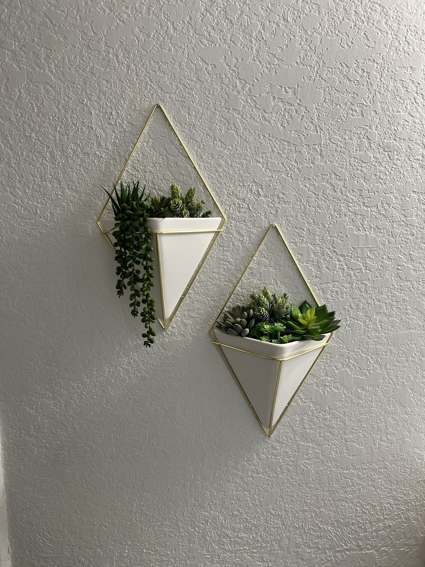 Wall Sconces With Fake Plants 