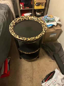 Cheetah print stand