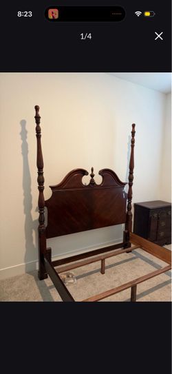 Queen canopy bed frame