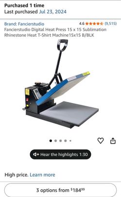 T Shirt Heat Press 15x15