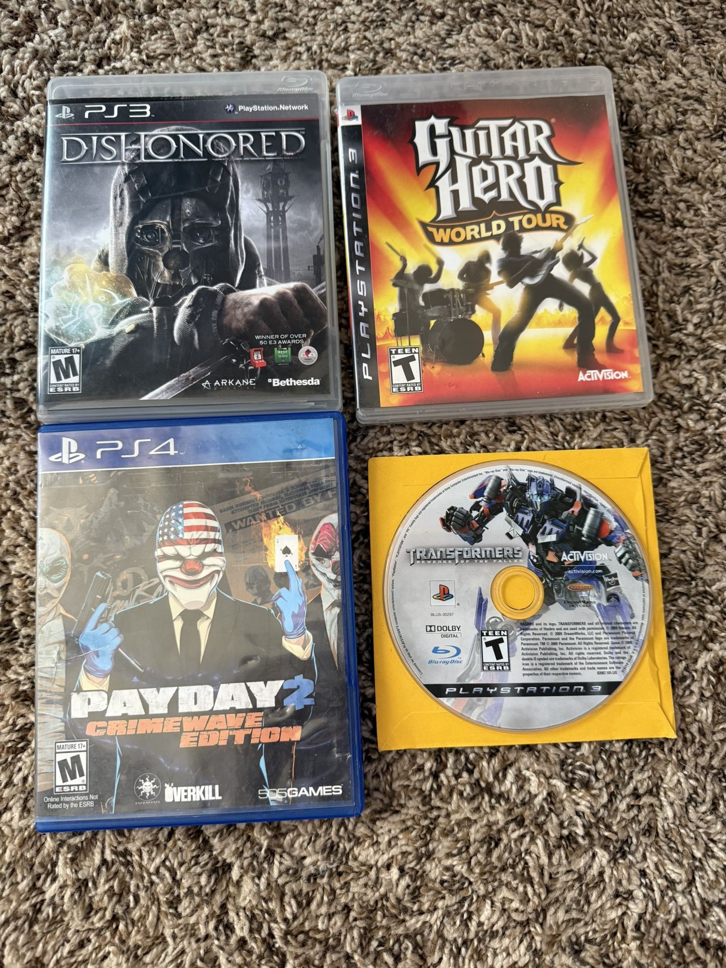 PlayStation Game Lot – PS3 & PS4 – $35 Cash – All Together