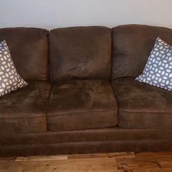 Brown Suede Sofa Sleeper 