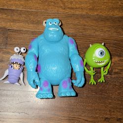 Disney Pixar Monsters, Inc. Set with 3 Action Figures