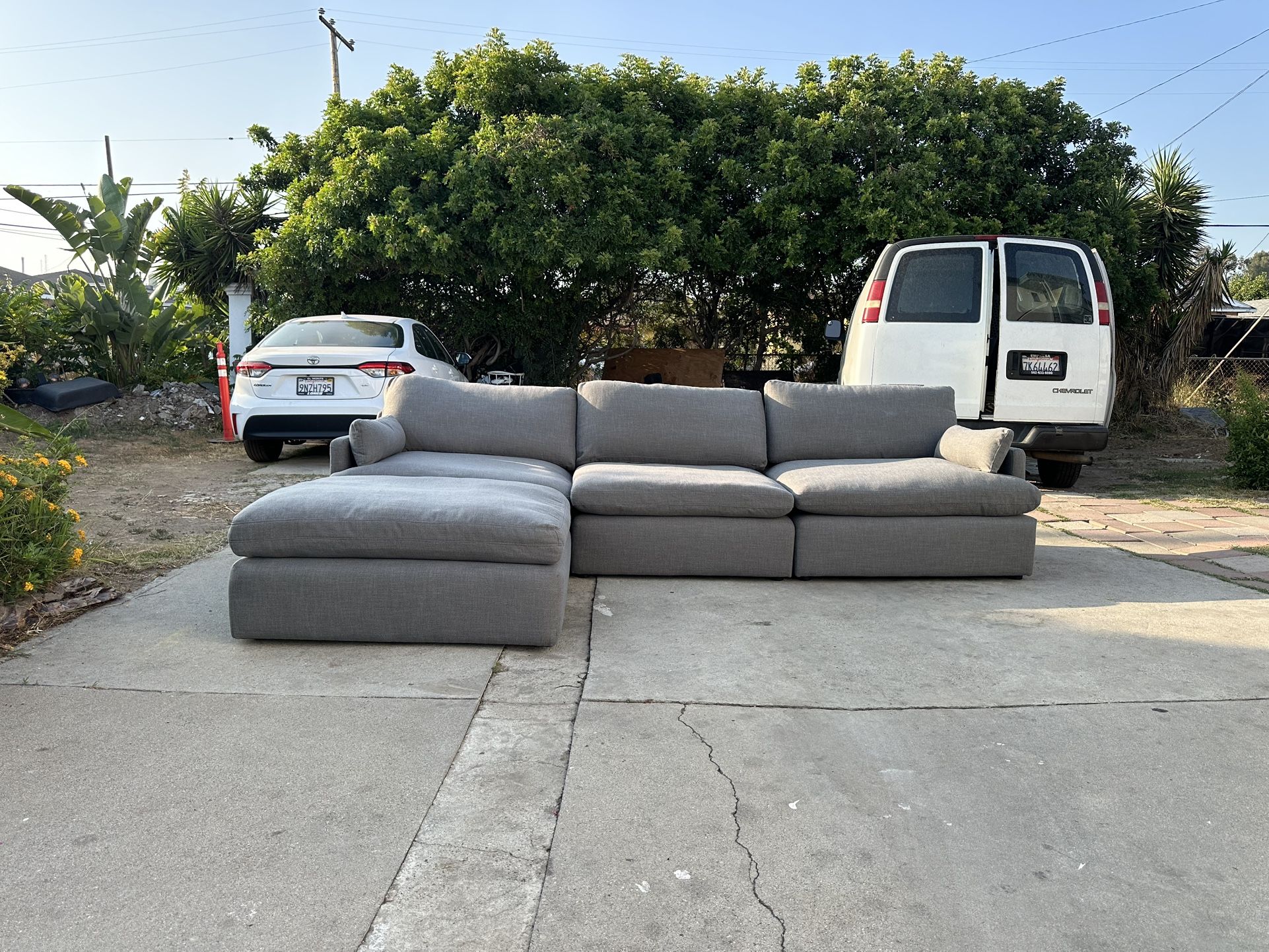 4 Pcs Gray Modular Cloud Couch Dupe