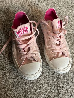 Girls Converse All Star Low-Top Pink Sneakers sz 3