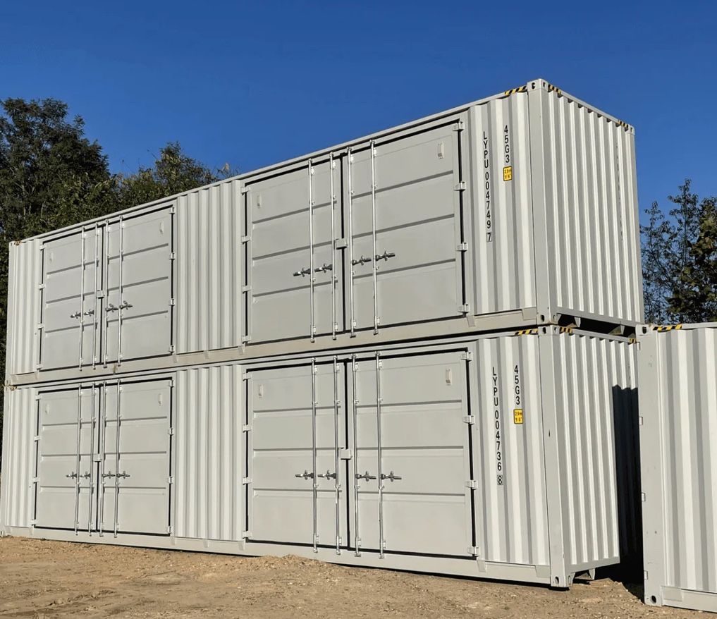 40Ft Grey With Side Doors Shipping Container