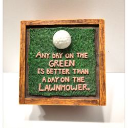 Enesco (2001) 'Golfers' Keepsake Box - 3.5" Square x 2" Tall