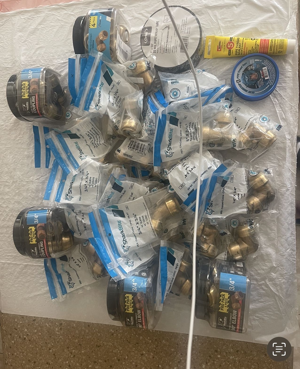 3/4β Shark Bite Plumbing Fittings