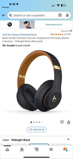 Beats Studio 3 Black And Gold