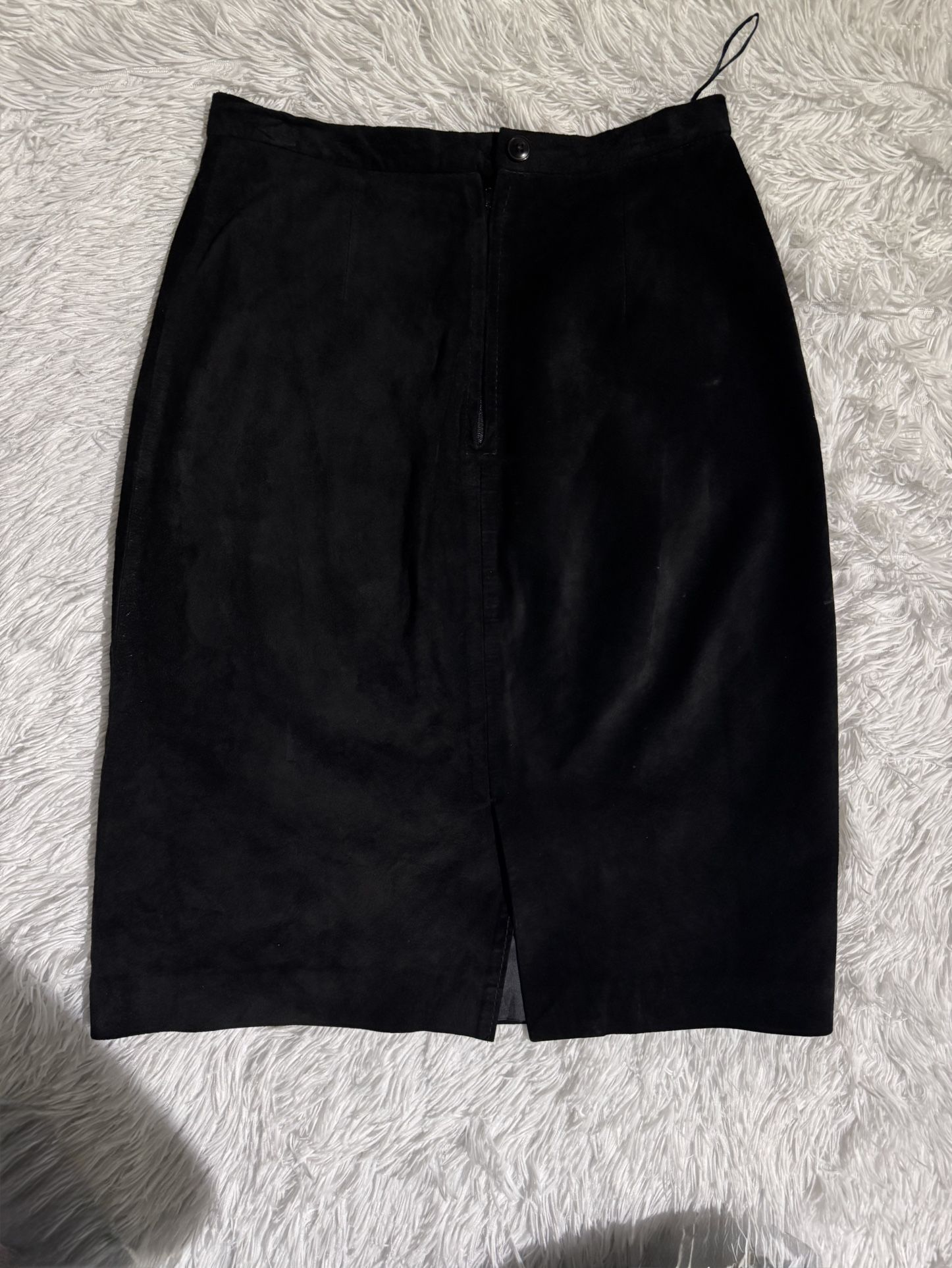 Vintage Michael Hoban Northbeach leather suede skirt