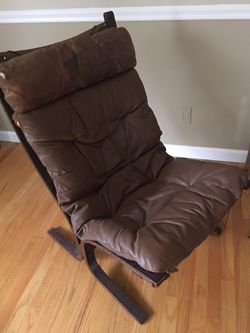Mid century leather chair
