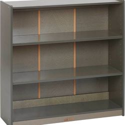 36” Bookshelf / Bookcase w/ Adustable Shelves - Gray - New