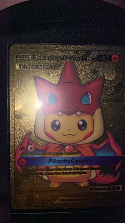 Pikachu in costume card