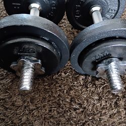 Adjustable Dumbells 2×26 lbs pair.$40.