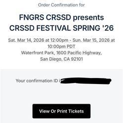 One 2-day Crssd Ticket