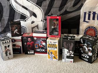Bobble heads and white Sox promotional gifts