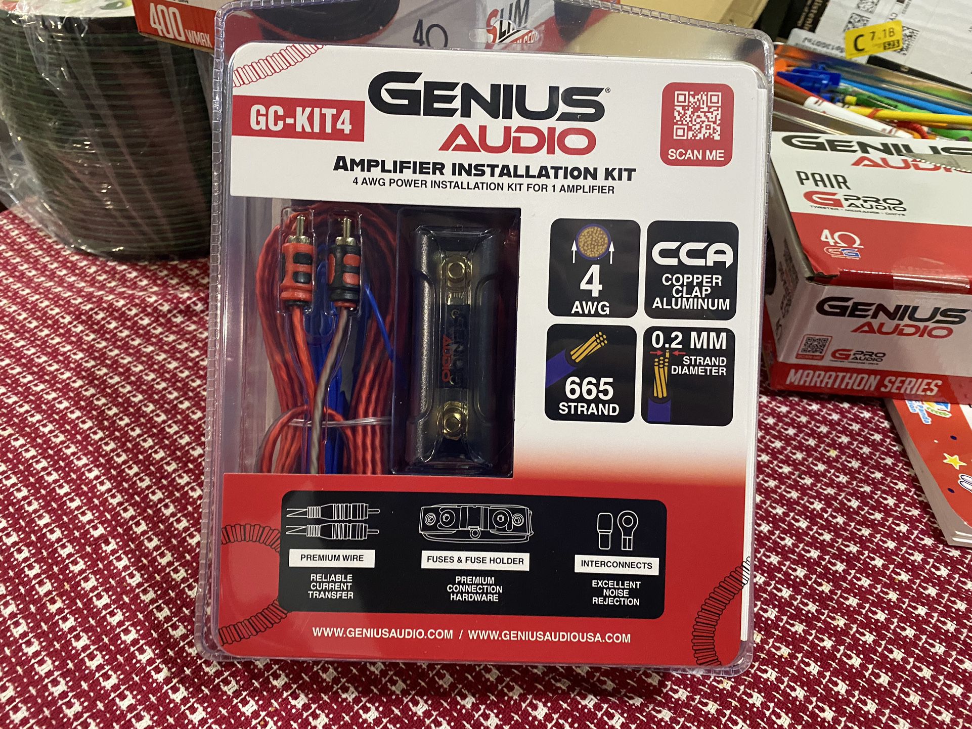 New Genius Audio 4 Gauge Car Audio Amplifier Wiring Kit $40 Each 