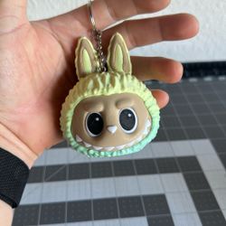 3d Printed Labubu Head Keychain Keychains 