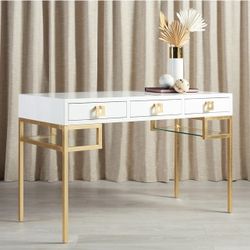 Office Desk White Lacquer