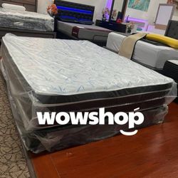 Queen Size Pilowtop Brand New ⭐ With Box Spring Free