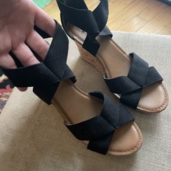 Black Cork Wedges